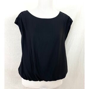 Anthropologie Top Womens Small S Black Sleeveless Blouson
